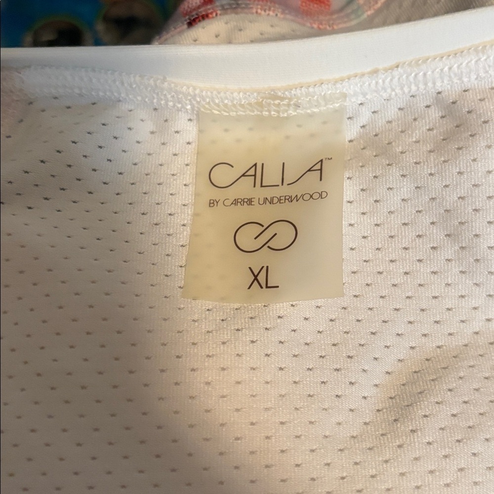 CALIA striped 1/4 zip up track style pullover XL - Picture 7 of 8